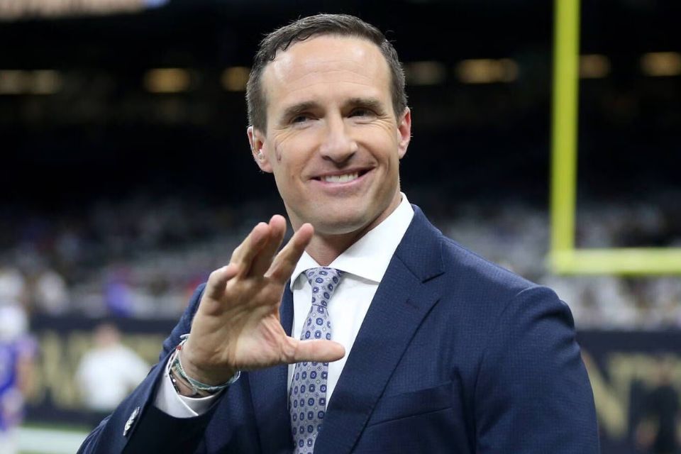 drew brees makes his nbc debut, internet amazed by his new hair